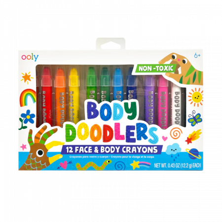 Desen si pictura - Creioane pictura pentru fata si piele, Body Doodlers, set de 12