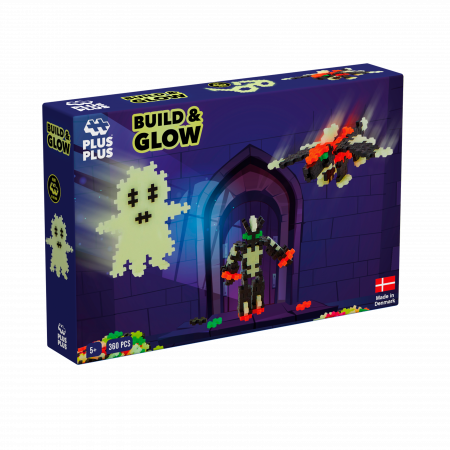 Seturi Constructie - Set constructie Plus-Plus, 360 piese, Construieste si Straluceste, culori fluorescente