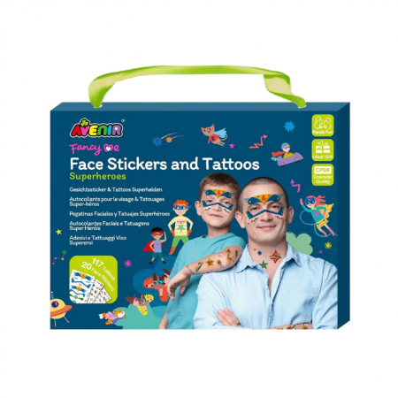Desen si pictura - Set stickere si tatuaje pentru fata – Super eroi